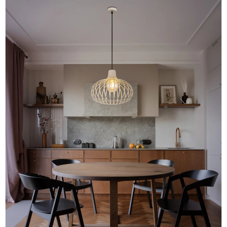 Globo - Suspension sur câble 1xE27/40W/230V beige