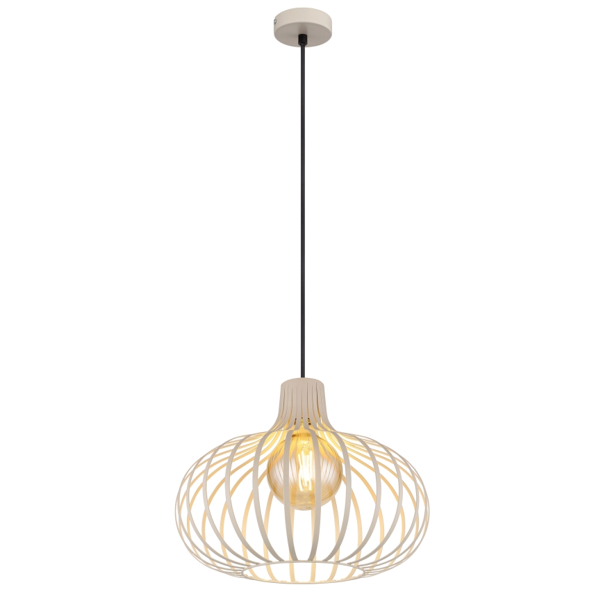 Globo - Suspension sur câble 1xE27/40W/230V beige