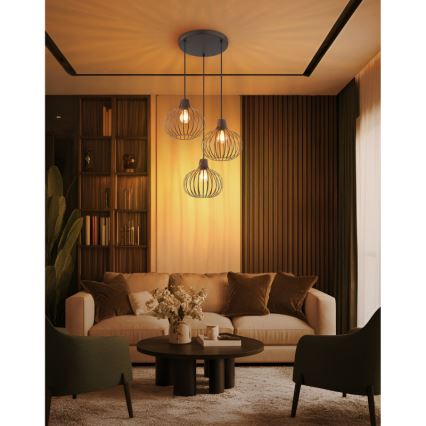 Globo - Lustre sur câble 3xE27/40W/230V