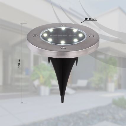 Globo - LOT 4x Lampe solaire LED/0,1W/3V IP44