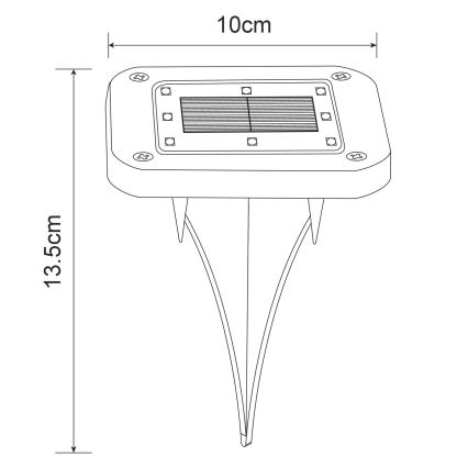 Globo  - LOT 2x Éclairage solaire LED/0,8W/1,2V IP44