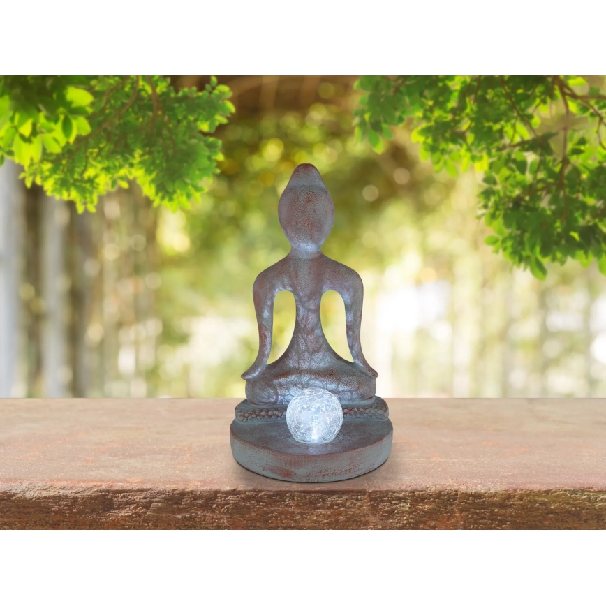 Globo - Lampe solaire LED 3V IP44 200 mAh, statue de Bouddha