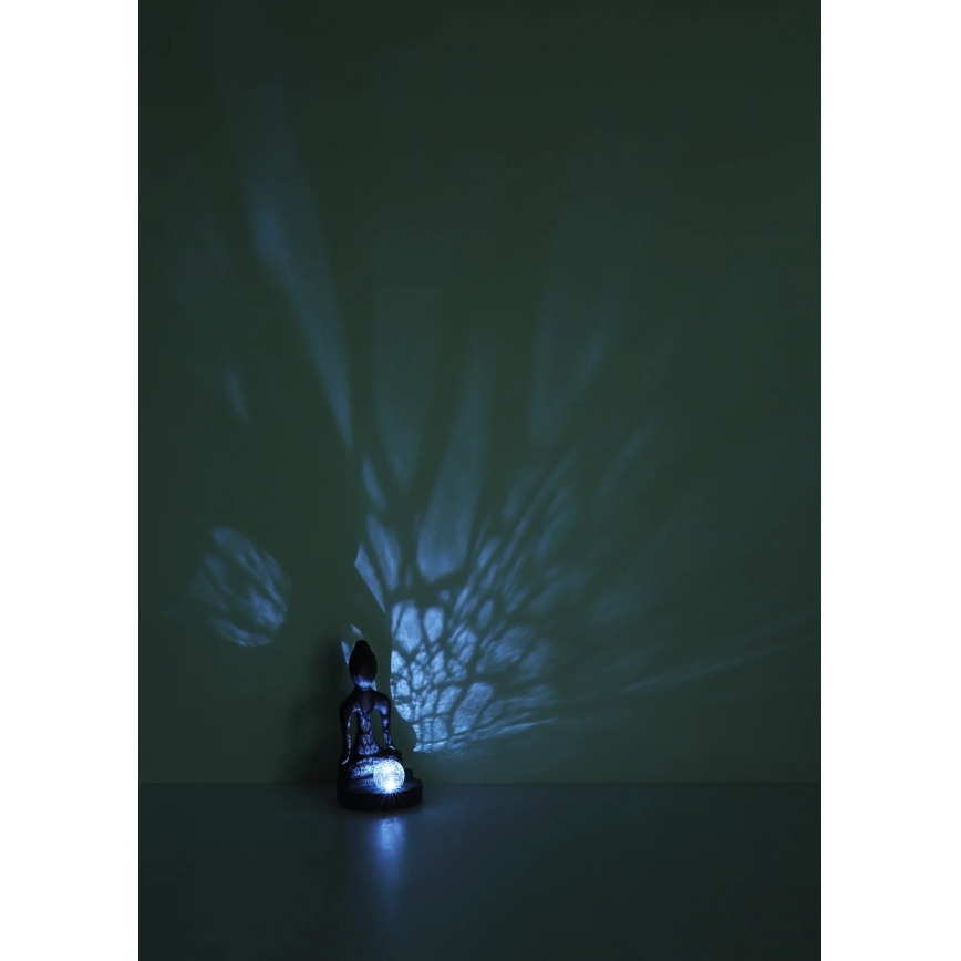 Globo - Lampe solaire LED 3V IP44 200 mAh, statue de Bouddha