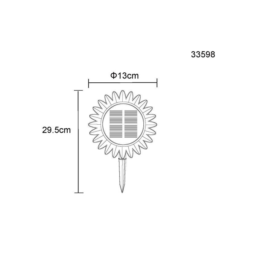Globo - Lampe solaire LED/0,06W/3V slunečnice IP44