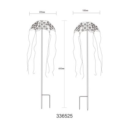 Globo - Luminaire solaire LED 3V IP44 300 mAh, modèle parapluie