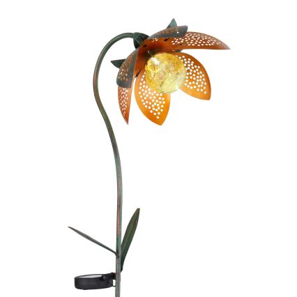 Globo - Luminaire solaire LED 3,2 V IP44 200 mAh en forme de fleur