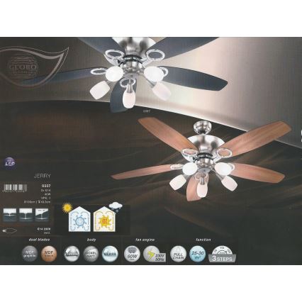 Globo - Ventilateur de plafond 5xE14/40W/230V