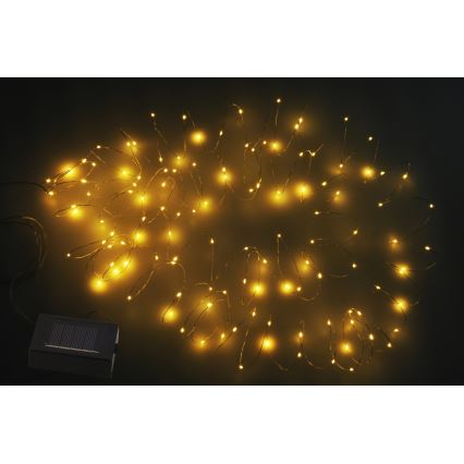 Globo - Guirlande solaire à 120 LED, 3,2 V, IP44, 13,4 m, 600 mAh