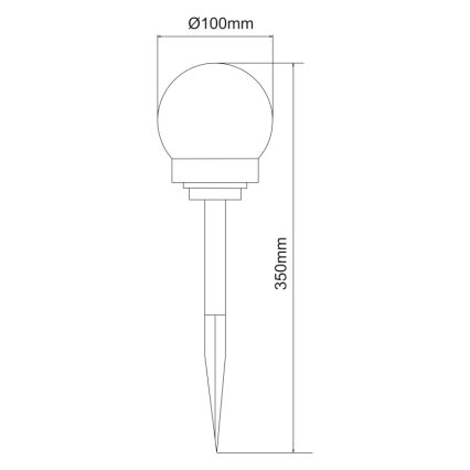 Globo - LOT 3x Lampe solaire LED/0,06W/3V 4000K d. 10 cm IP44