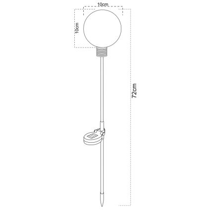 Globo - Luminaire solaire LED 3,2 V IP44 600 mAh