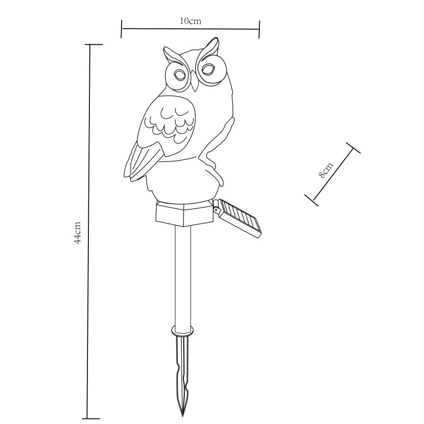 Globo - Éclairage solaire LED/0,06W/3V IP44 chouette