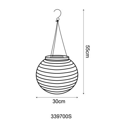 Globo - Suspension solaire LED/0,5W/3V IP44 beige