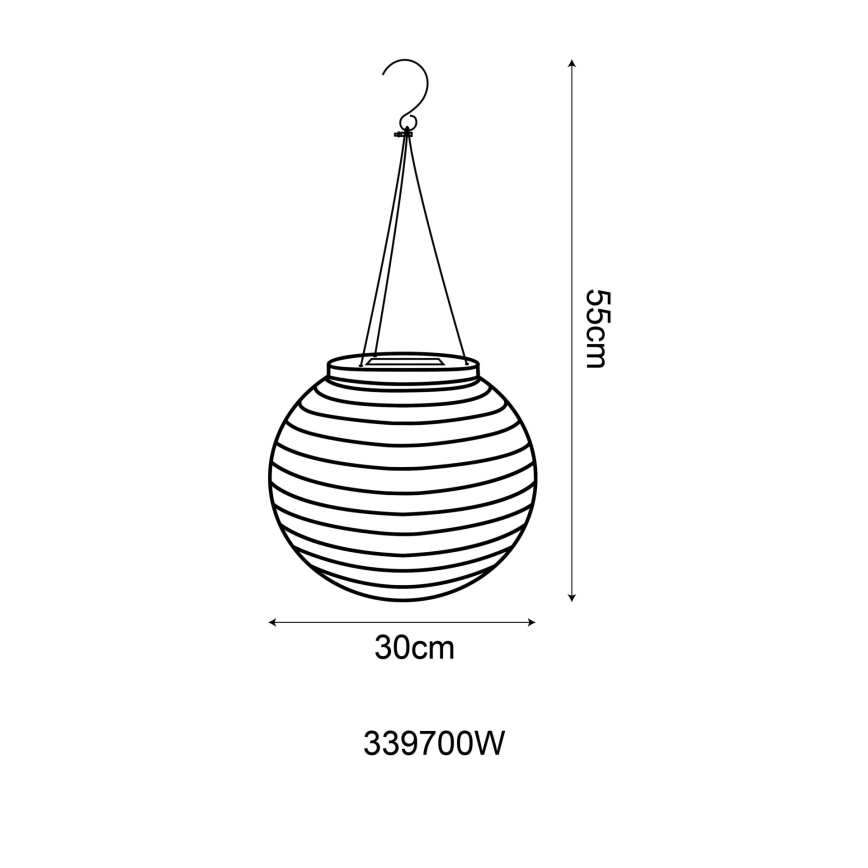 Globo - Suspension solaire LED/0,5W/3V IP44 blanc