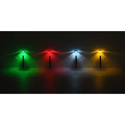 Globo - LOT 4x Éclairage solaire RGB LED/0,05W/3V IP44 150 mAh