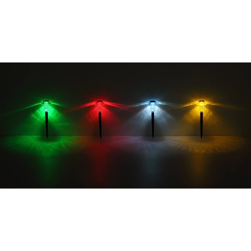 Globo - LOT 4x Éclairage solaire RGB LED/0,05W/3V IP44 150 mAh