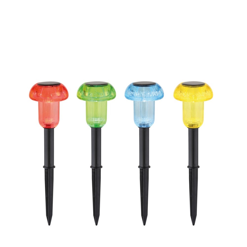Globo - LOT 4x Éclairage solaire RGB LED/0,05W/3V IP44 150 mAh