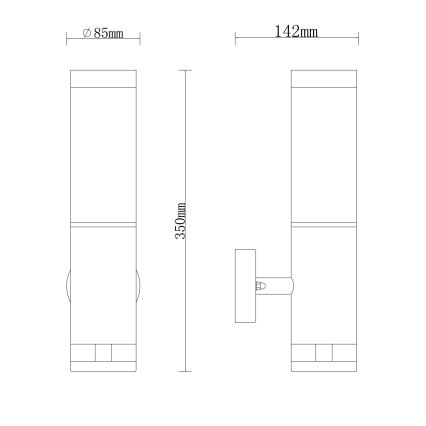 Globo - Applique murale d'extérieur 1xE27/15W/230V IP44