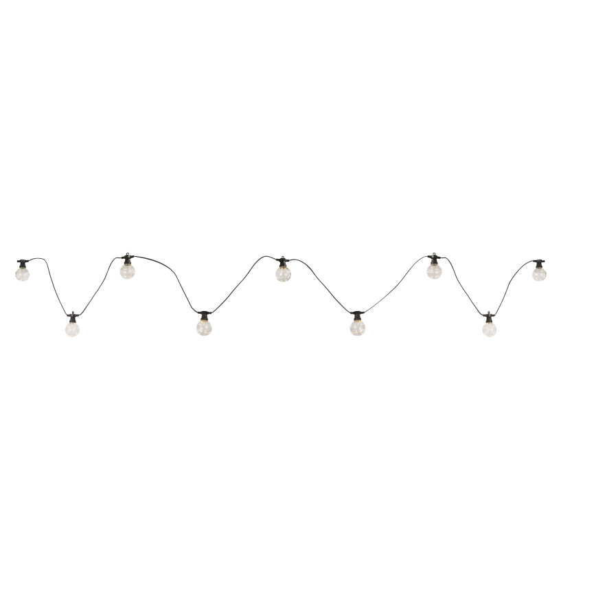 Globo - Guirlande décorative LED extérieure 10xLED/0,27W/230V 7,5 m IP44 noire