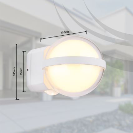 Globo - Applique murale extérieure LED/12W/230V IP54 blanc