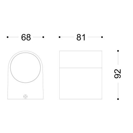 Globo - Applique murale d'extérieur 1xGU10/35W/230V IP44