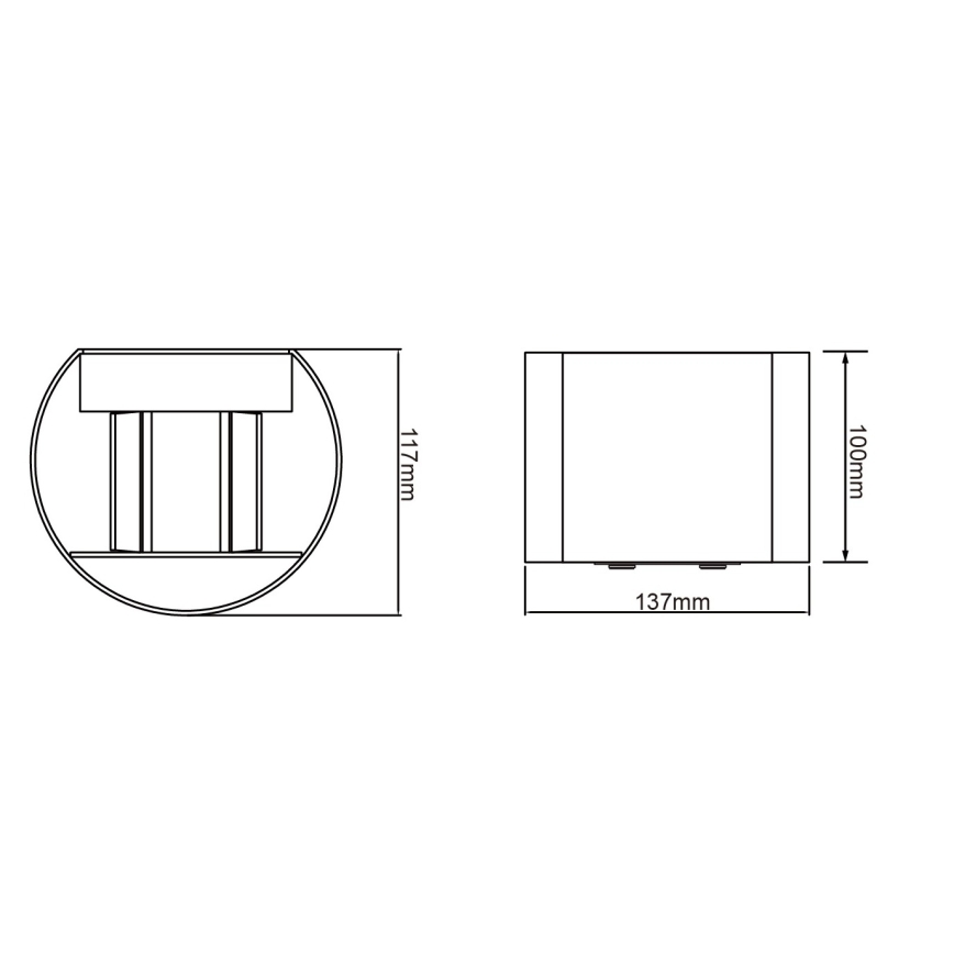 Globo - Applique murale d'extérieur LED 2xLED/3W/230V IP54