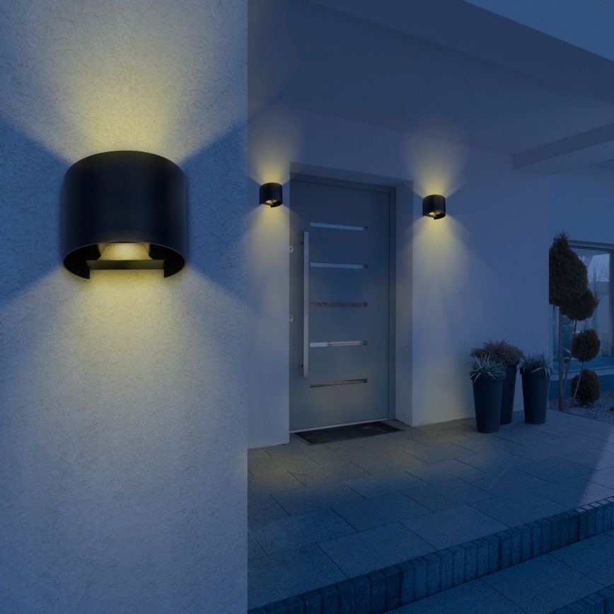 Globo - Applique murale d'extérieur LED 2x LED/3W/230V IP54 noire