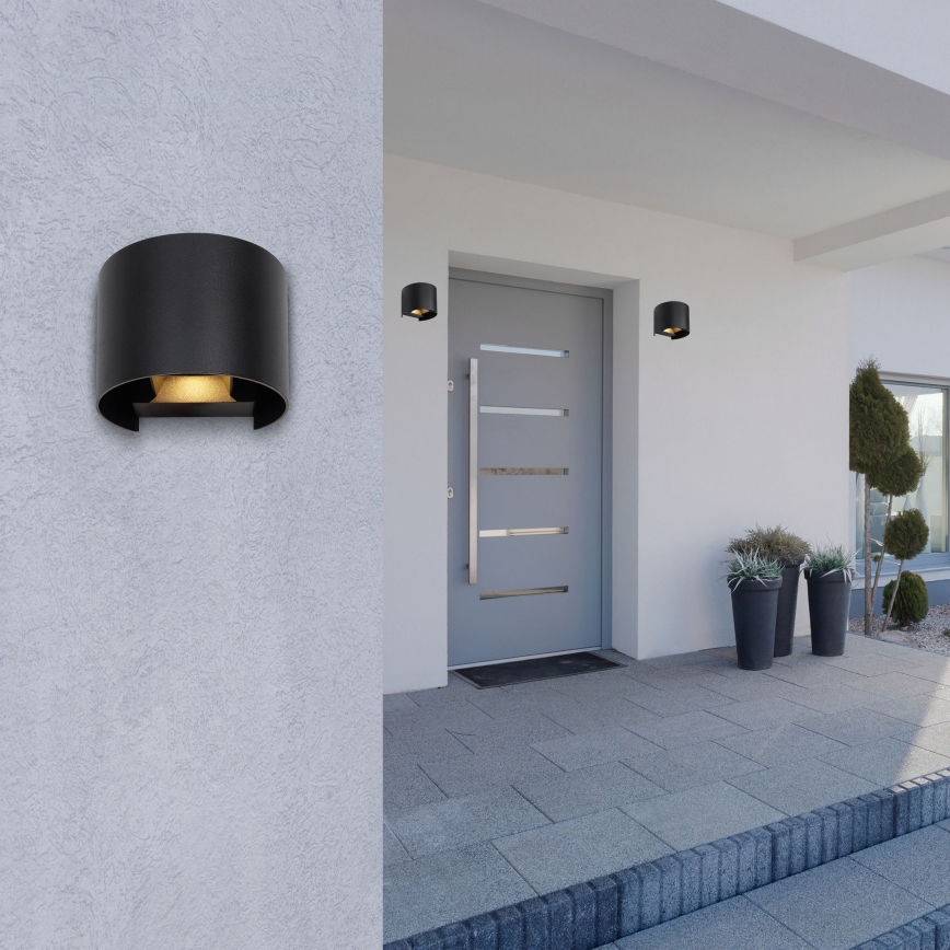 Globo - Applique murale d'extérieur LED 2x LED/3W/230V IP54 noire