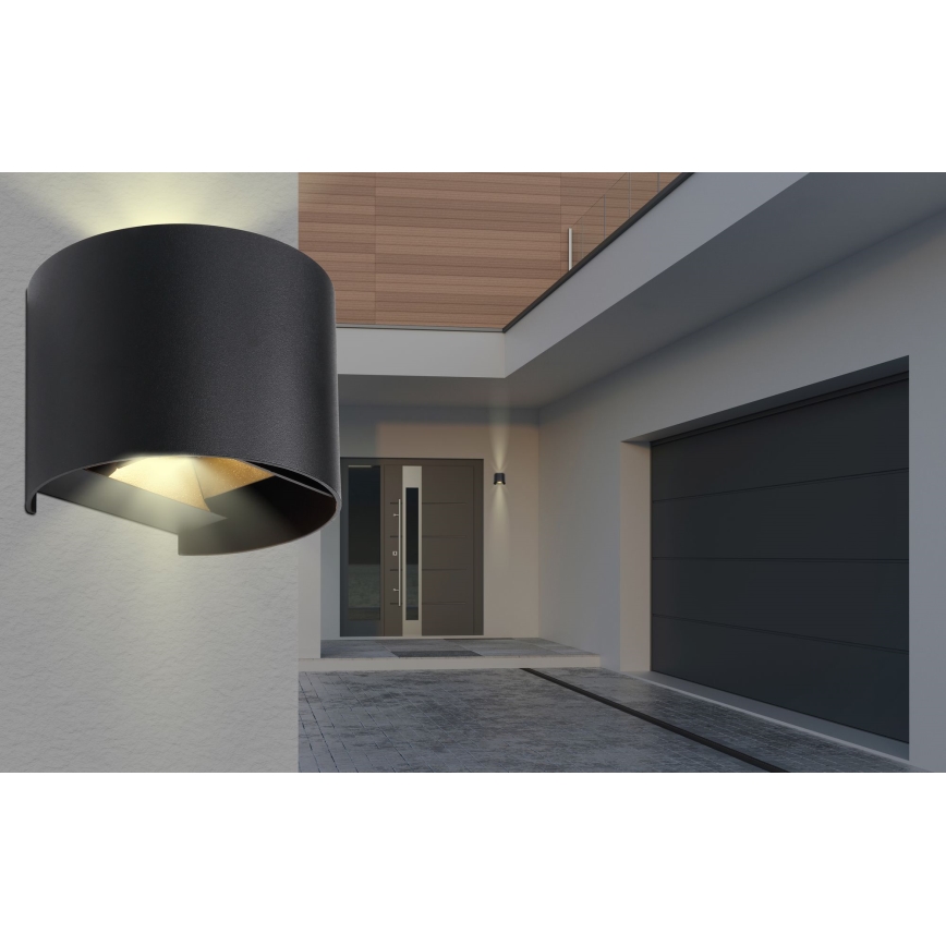 Globo - Applique murale d'extérieur LED 2x LED/3W/230V IP54 noire