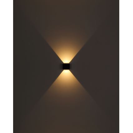 Globo - Applique murale LED extérieure 2xLED/3W/230V IP44 noir