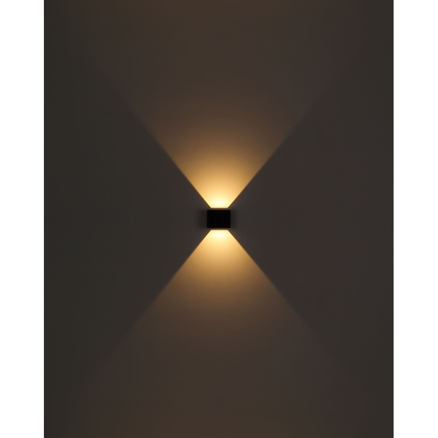 Globo - Applique murale LED extérieure 2xLED/3W/230V IP44 noir