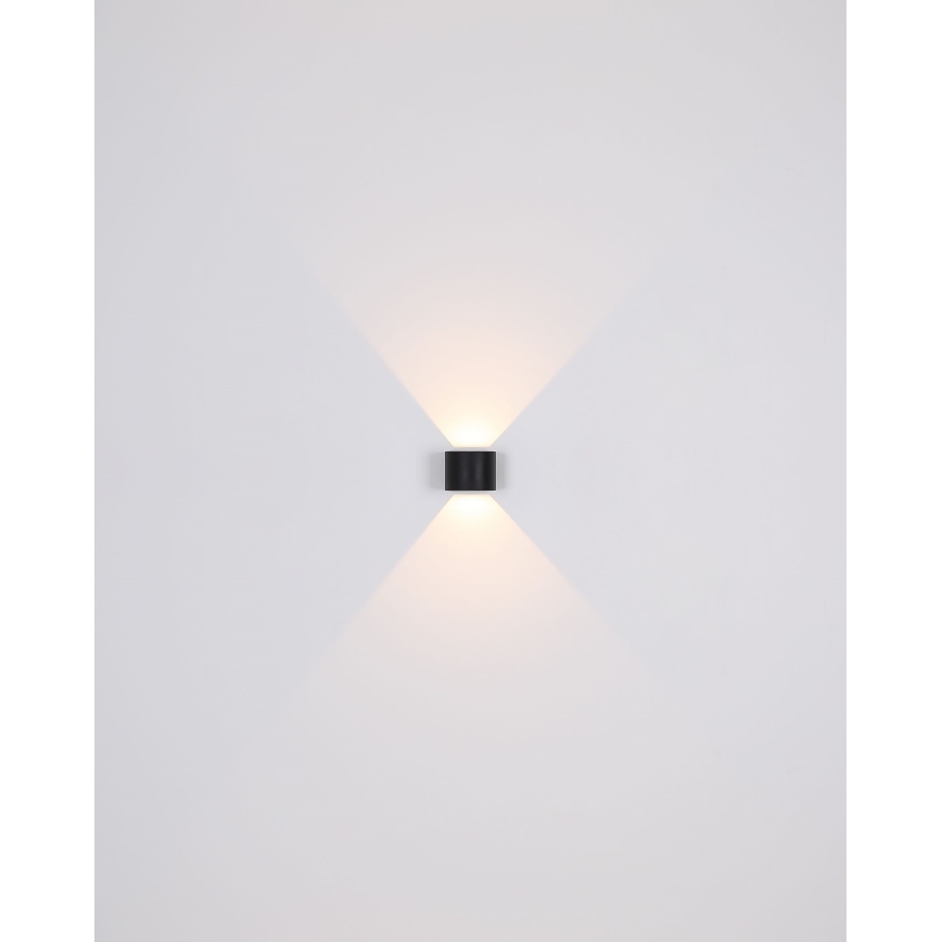 Globo - Applique murale LED extérieure 2xLED/3W/230V IP44 noir