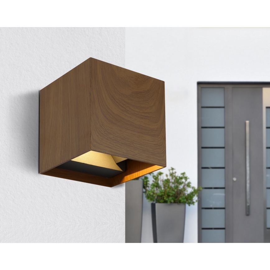 Globo - Applique murale LED extérieure 2xLED/3W/230V IP44 marron