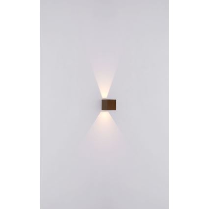 Globo - Applique murale LED extérieure 2xLED/3W/230V IP44 marron