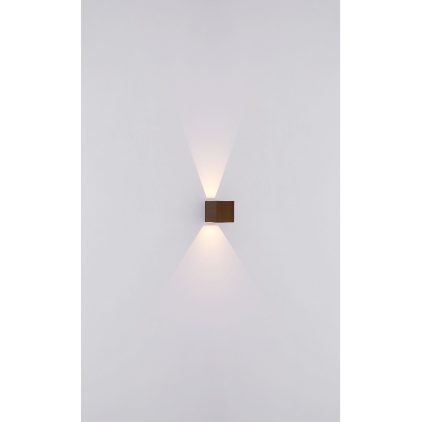 Globo - Applique murale LED extérieure 2xLED/3W/230V IP44 marron