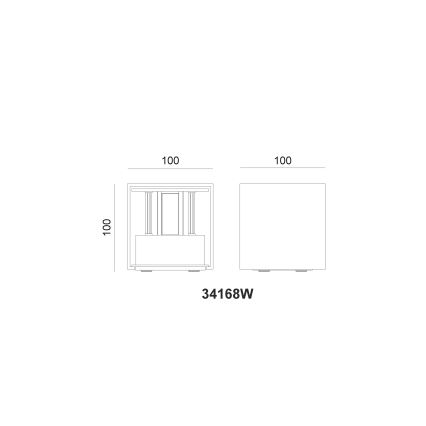 Globo - Applique murale LED extérieure 2xLED/3W/230V IP44 marron