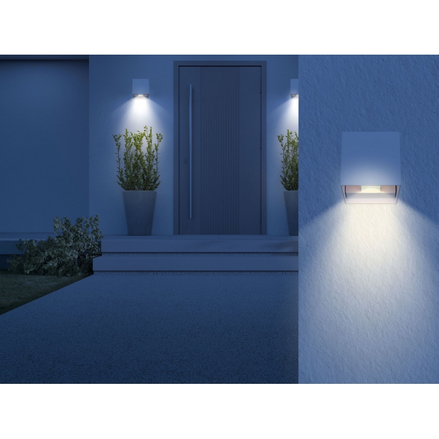 Globo - Applique murale LED extérieure 2xLED/3W/230V IP44 blanc