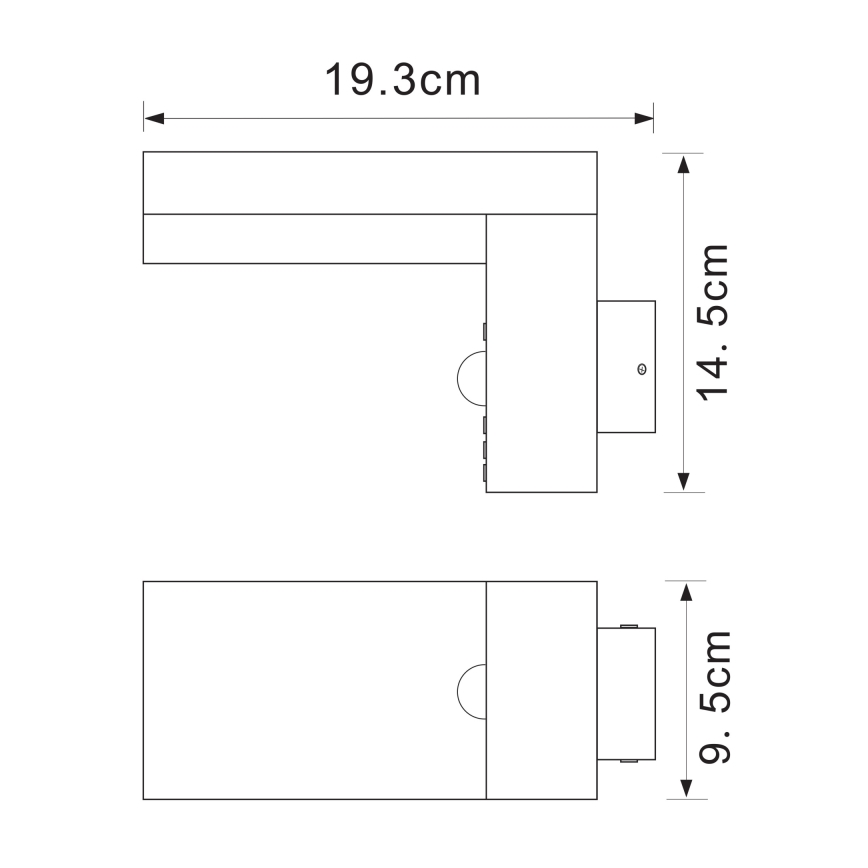 Globo - Luminaire extérieur avec détecteur LED/9,5W/230V IP44