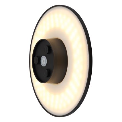 Globo - Applique murale extérieure LED/15W/230V 3000/4000/6000K d. 25,2 cm IP44 noir