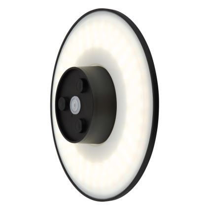 Globo - Applique murale extérieure LED/15W/230V 3000/4000/6000K d. 25,2 cm IP44 noir