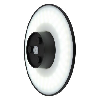 Globo - Applique murale extérieure LED/15W/230V 3000/4000/6000K d. 25,2 cm IP44 noir