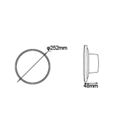 Globo - Applique murale extérieure LED/15W/230V 3000/4000/6000K d. 25,2 cm IP44 noir