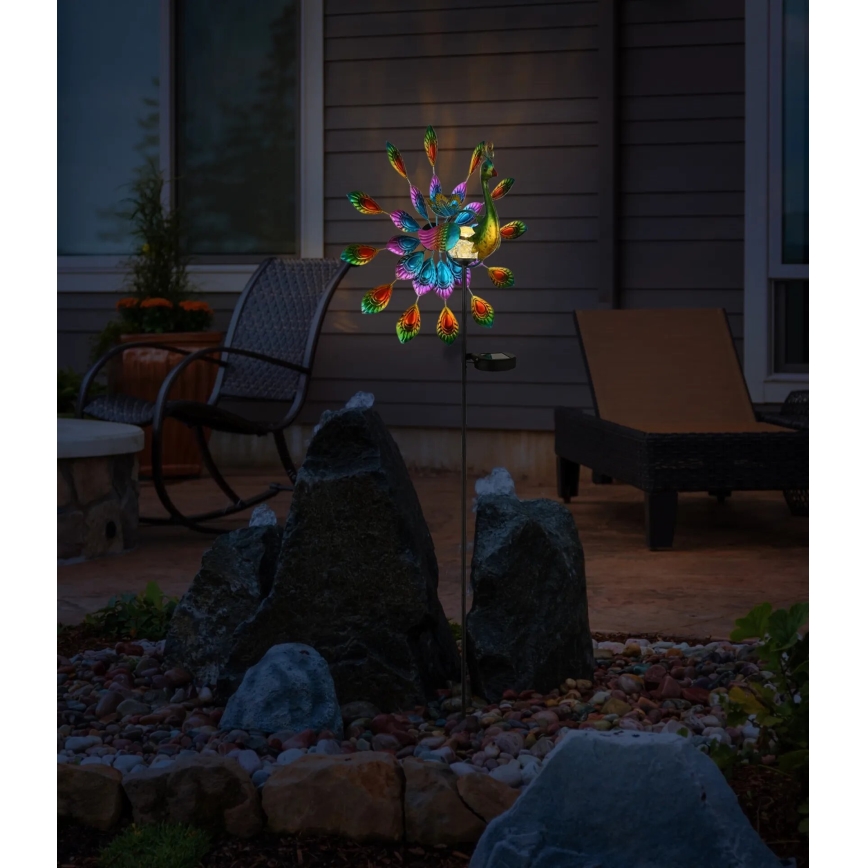 Globo - Décoration solaire LED/0,06W/3V IP44 paon