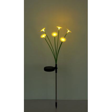 Globo - Lampe solaire LED 6xLED/3V IP44 600 mAh en forme de fleur