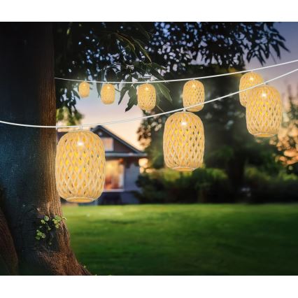 Globo - Guirlande solaire LED/0,06W/3V 650 cm IP44