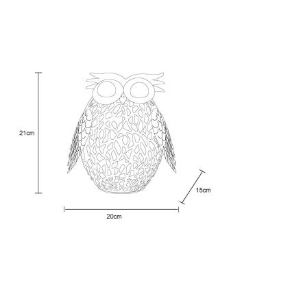 Globo - Décoration solaire LED/0,06W/3V IP44 hibou