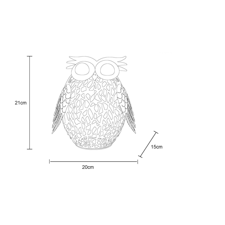 Globo - Décoration solaire LED/0,06W/3V IP44 hibou