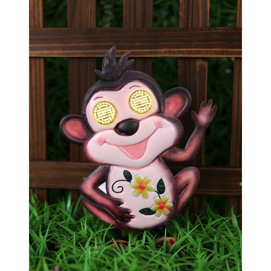 Globo - Lampe solaire LED (104 LEDs), 3 V, IP44, 300 mAh — motif singe