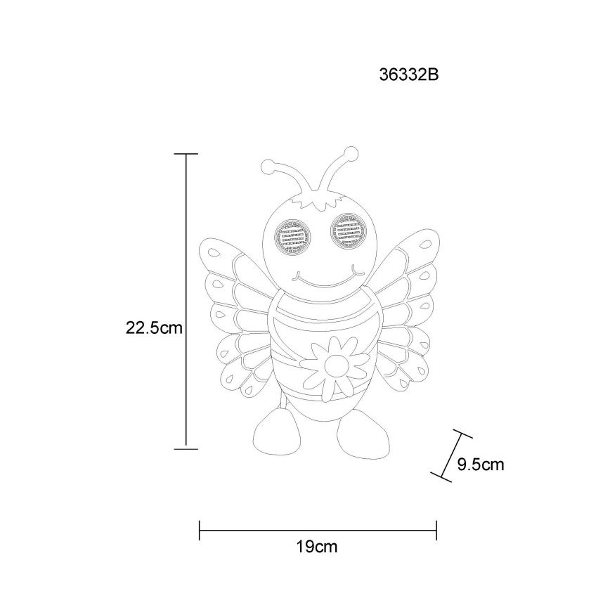 Globo - Luminaire solaire LED 104xLED/3V IP44 300 mAh abeille