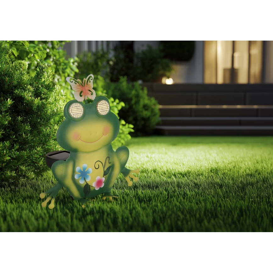Globo - Lampe solaire LED 104 LED / 3 V IP44 300 mAh - grenouille