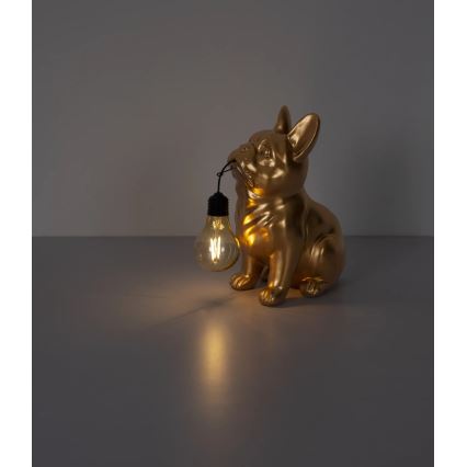 Globo - Luminaire solaire LED 3V IP44 300 mAh, chien doré